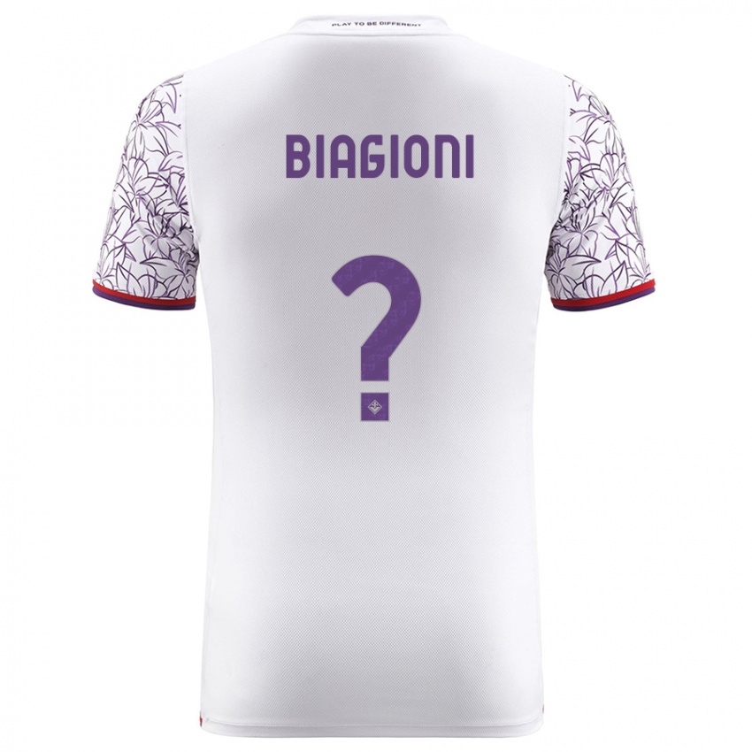 Mulher Camisola Lorenzo Biagioni #0 Branco Alternativa 2023/24 Camisa