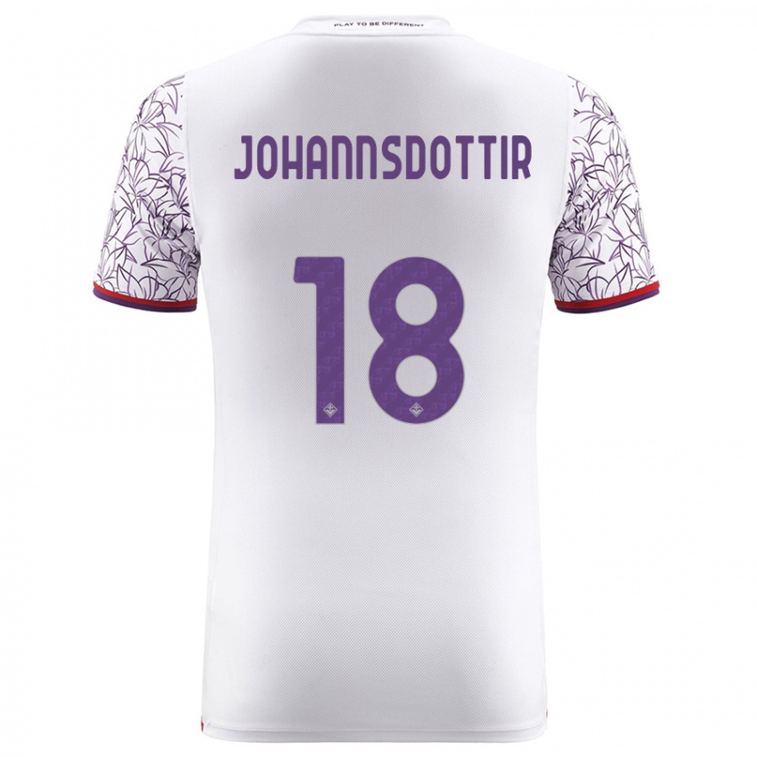 Mulher Camisola Alexandra Johannsdottir #18 Branco Alternativa 2023/24 Camisa