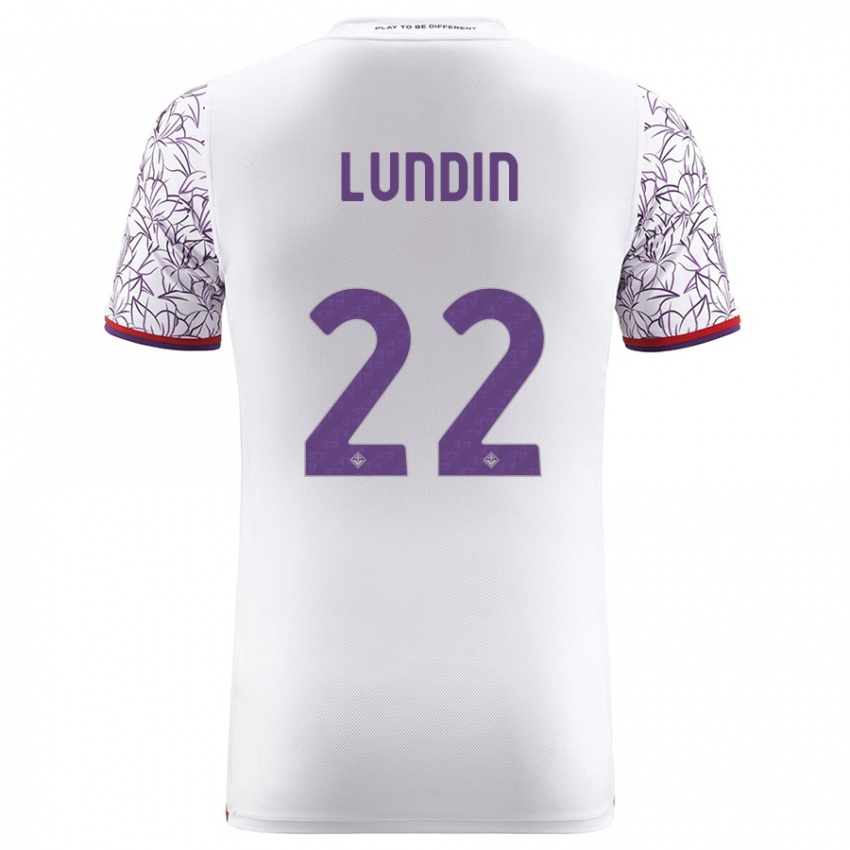 Mulher Camisola Karin Lundin #22 Branco Alternativa 2023/24 Camisa