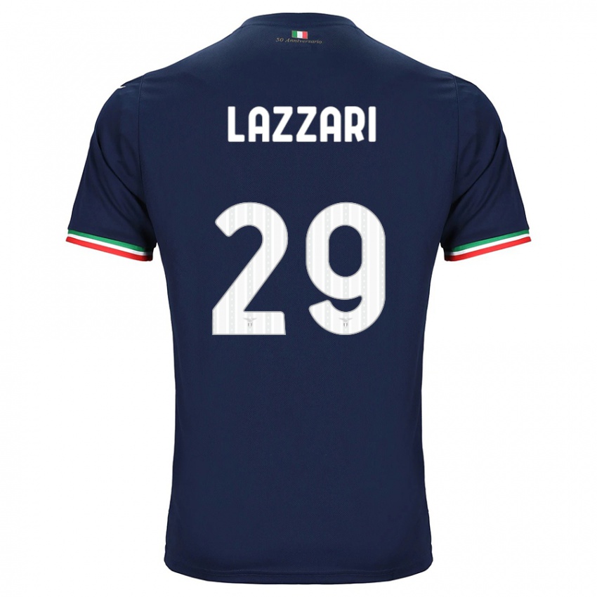 Mulher Camisola Manuel Lazzari #29 Marinha Alternativa 2023/24 Camisa