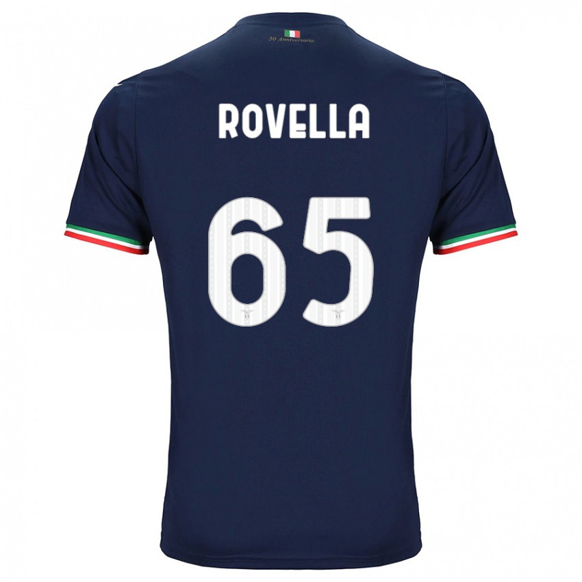 Mulher Camisola Nicolo Rovella #65 Marinha Alternativa 2023/24 Camisa