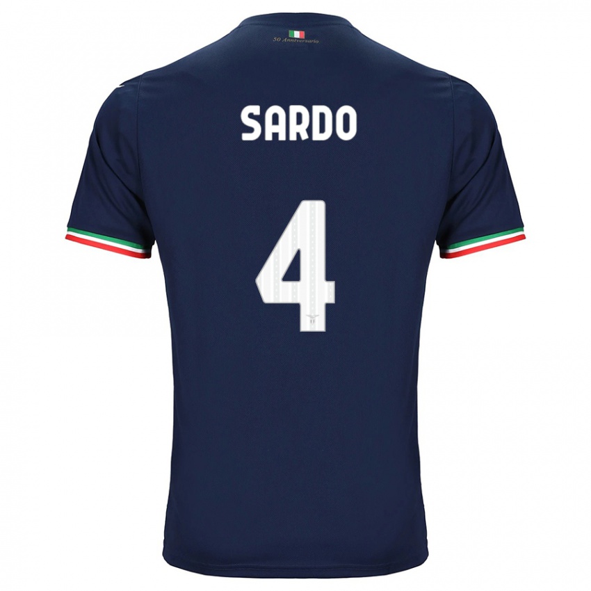 Mulher Camisola Jacopo Sardo #4 Marinha Alternativa 2023/24 Camisa