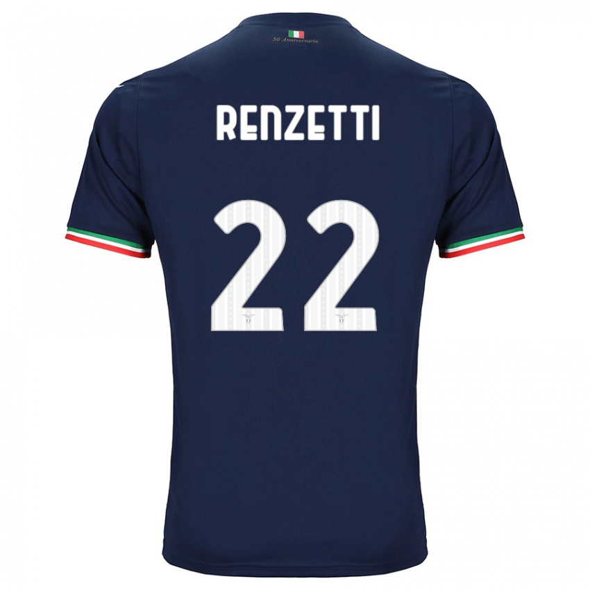 Mulher Camisola Davide Renzetti #22 Marinha Alternativa 2023/24 Camisa