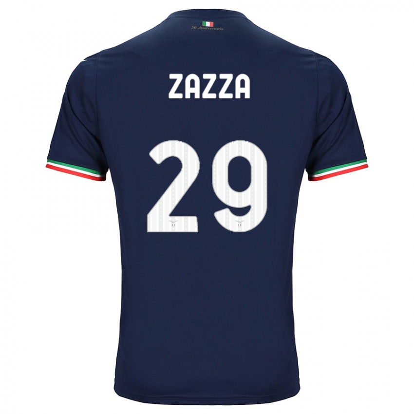 Mulher Camisola Matteo Zazza #29 Marinha Alternativa 2023/24 Camisa