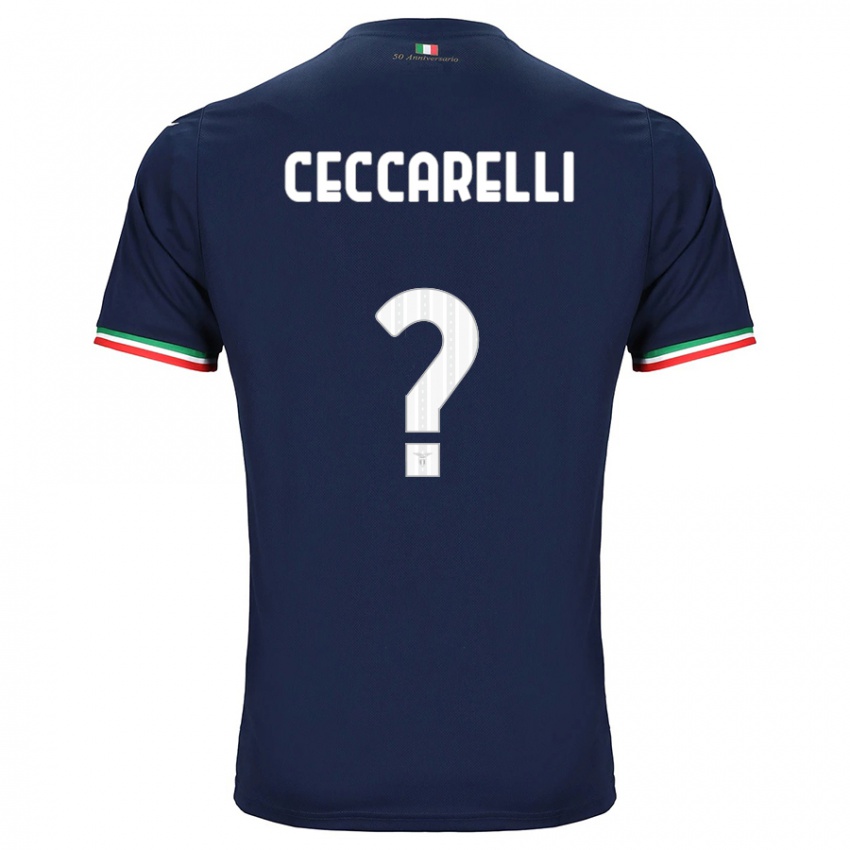 Mulher Camisola Alessandro Ceccarelli #0 Marinha Alternativa 2023/24 Camisa