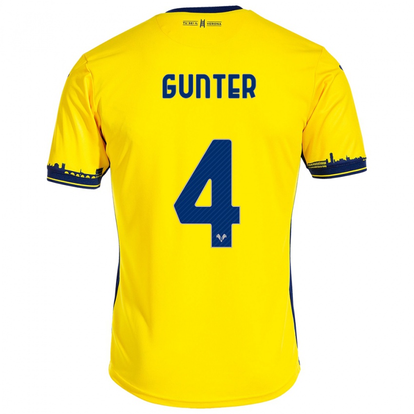 Mulher Camisola Koray Günter #4 Amarelo Alternativa 2023/24 Camisa
