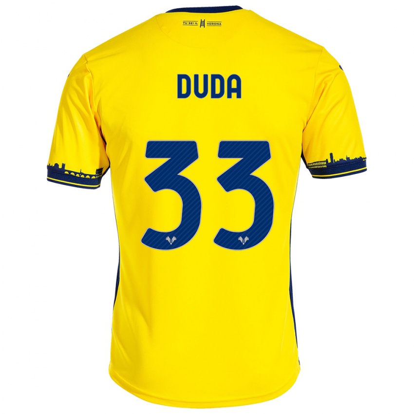 Mulher Camisola Ondrej Duda #33 Amarelo Alternativa 2023/24 Camisa
