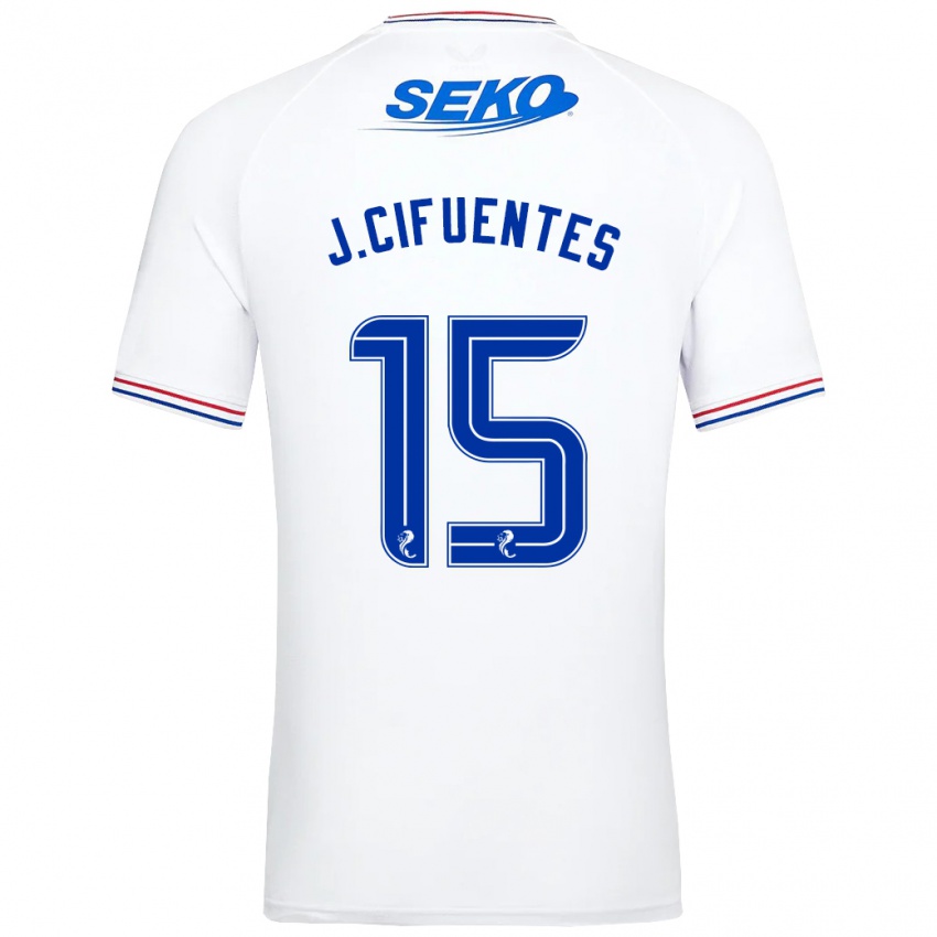 Mulher Camisola José Cifuentes #15 Branco Alternativa 2023/24 Camisa