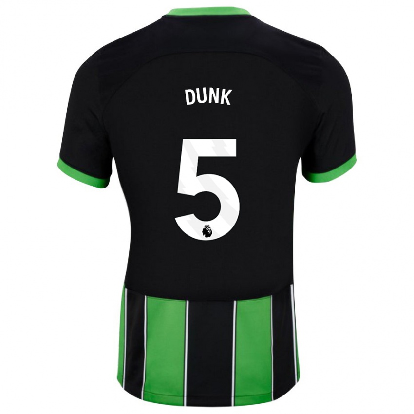 Mulher Camisola Lewis Dunk #5 Preto Verde Alternativa 2023/24 Camisa