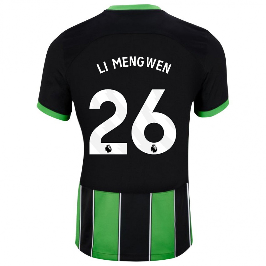 Mulher Camisola Li Mengwen #26 Preto Verde Alternativa 2023/24 Camisa