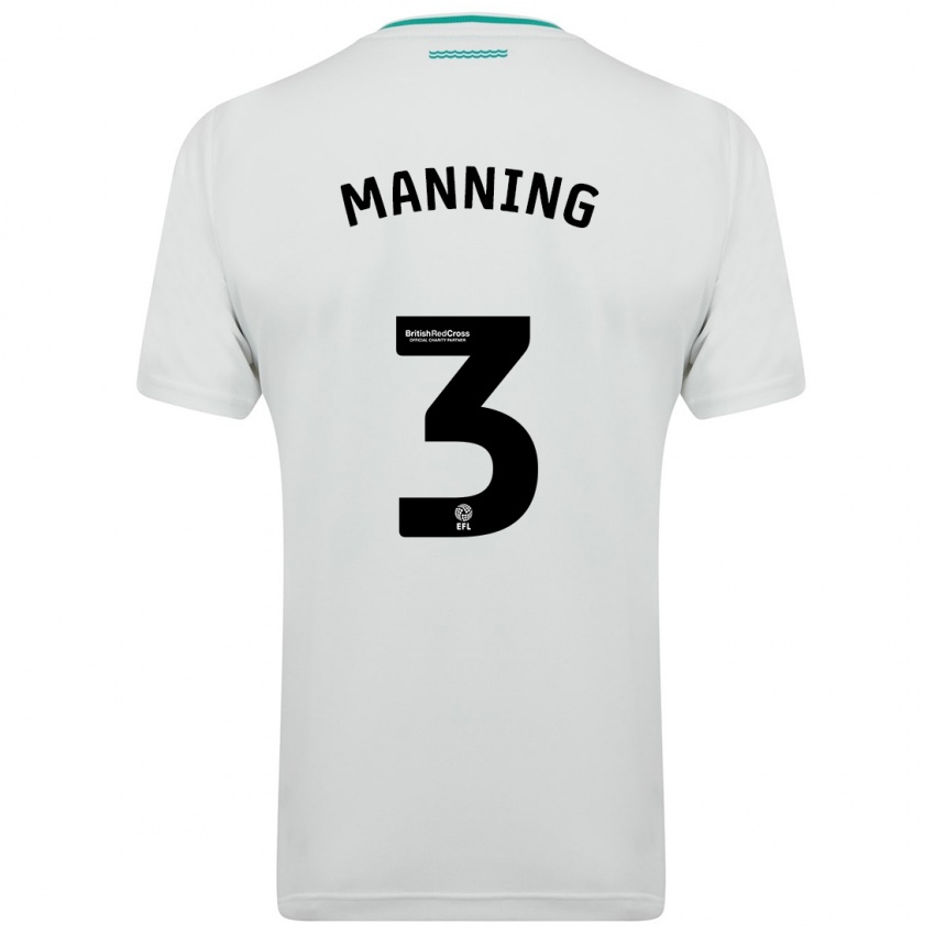 Mulher Camisola Ryan Manning #3 Branco Alternativa 2023/24 Camisa