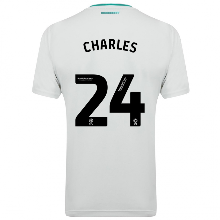 Mulher Camisola Shea Charles #24 Branco Alternativa 2023/24 Camisa