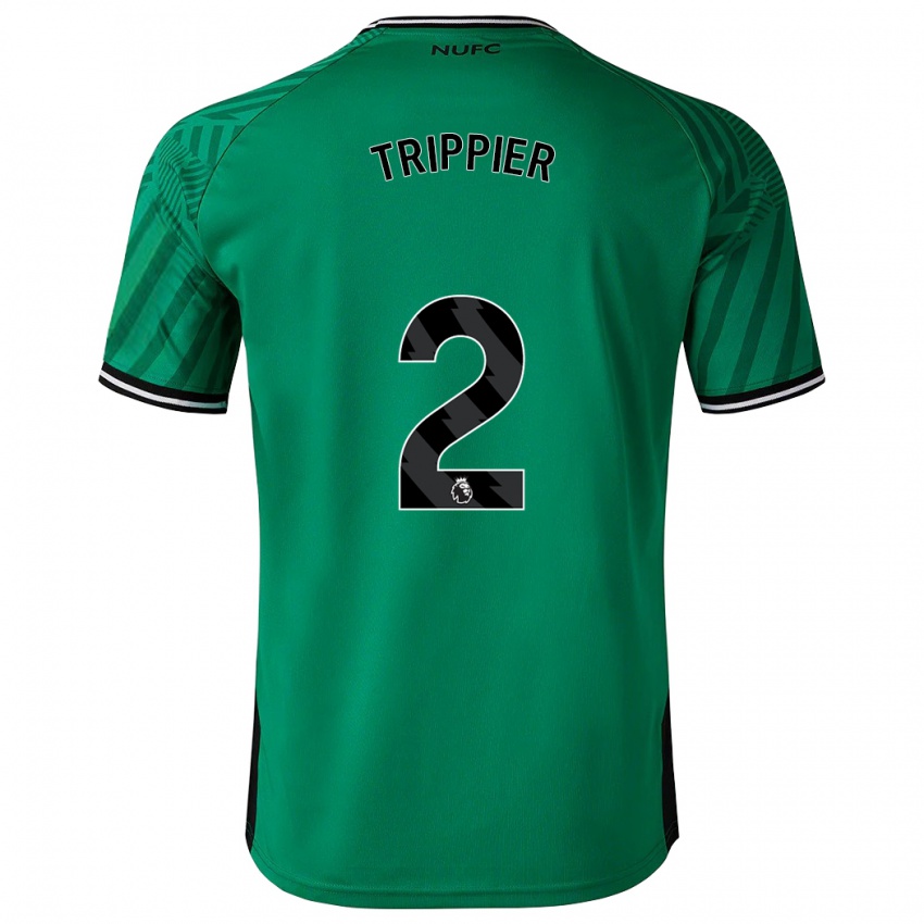 Mulher Camisola Kieran Trippier #2 Verde Alternativa 2023/24 Camisa