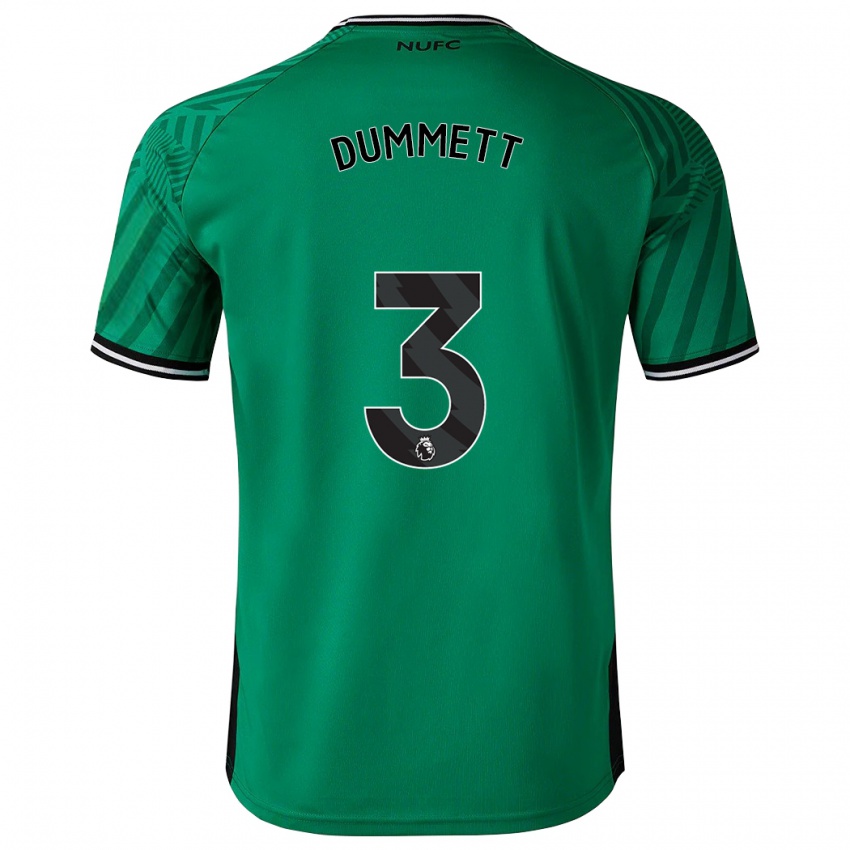 Mulher Camisola Paul Dummett #3 Verde Alternativa 2023/24 Camisa
