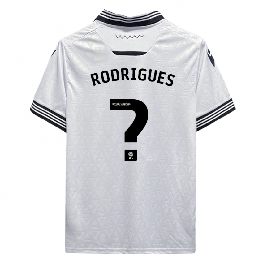 Mulher Camisola Carlos Rodrigues #0 Branco Alternativa 2023/24 Camisa