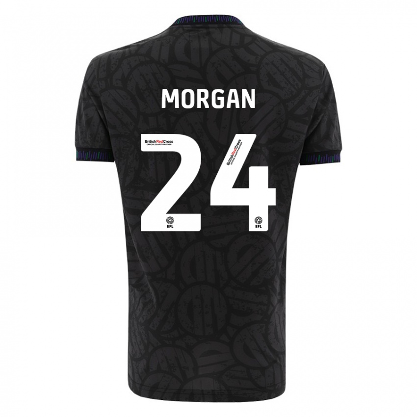Mulher Camisola Ffion Morgan #24 Preto Alternativa 2023/24 Camisa
