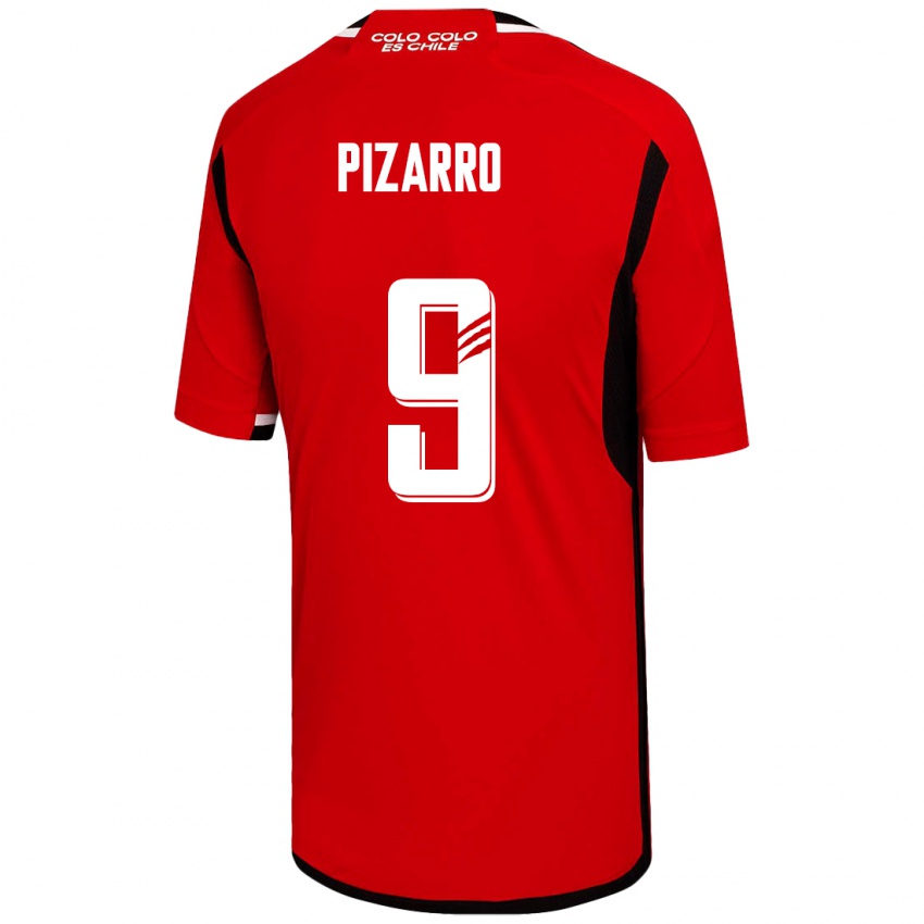 Mulher Camisola Damián Pizarro #9 Vermelho Alternativa 2023/24 Camisa