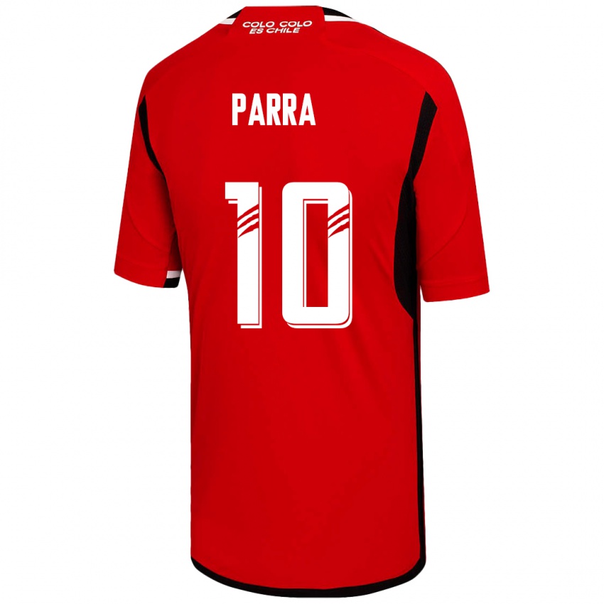 Mulher Camisola Pablo Parra #10 Vermelho Alternativa 2023/24 Camisa