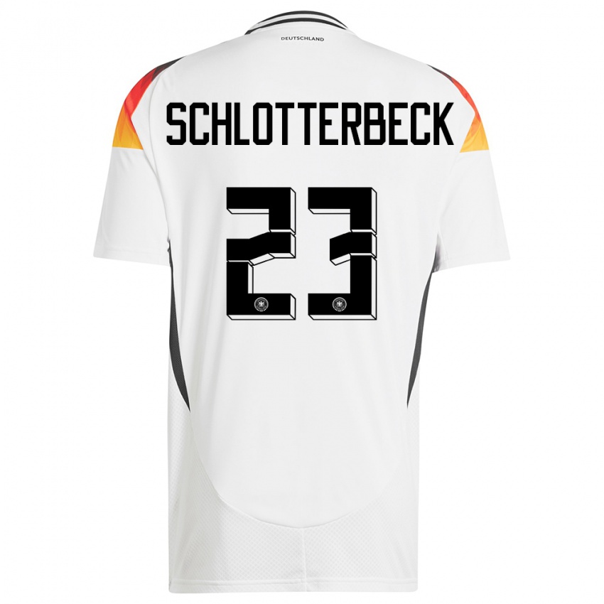 Criança Camisola Alemanha Nico Schlotterbeck #23 Branco Principal 24-26 Camisa