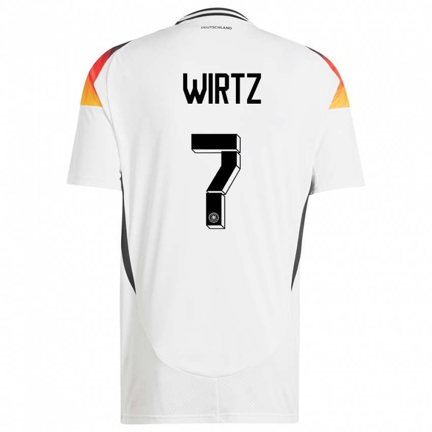Criança Camisola Alemanha Florian Wirtz #7 Branco Principal 24-26 Camisa