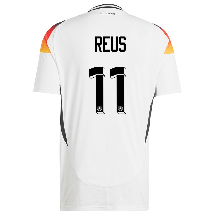 Criança Camisola Alemanha Marco Reus #11 Branco Principal 24-26 Camisa