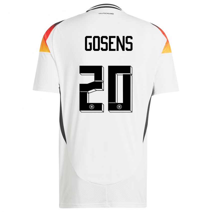 Criança Camisola Alemanha Robin Gosens #20 Branco Principal 24-26 Camisa