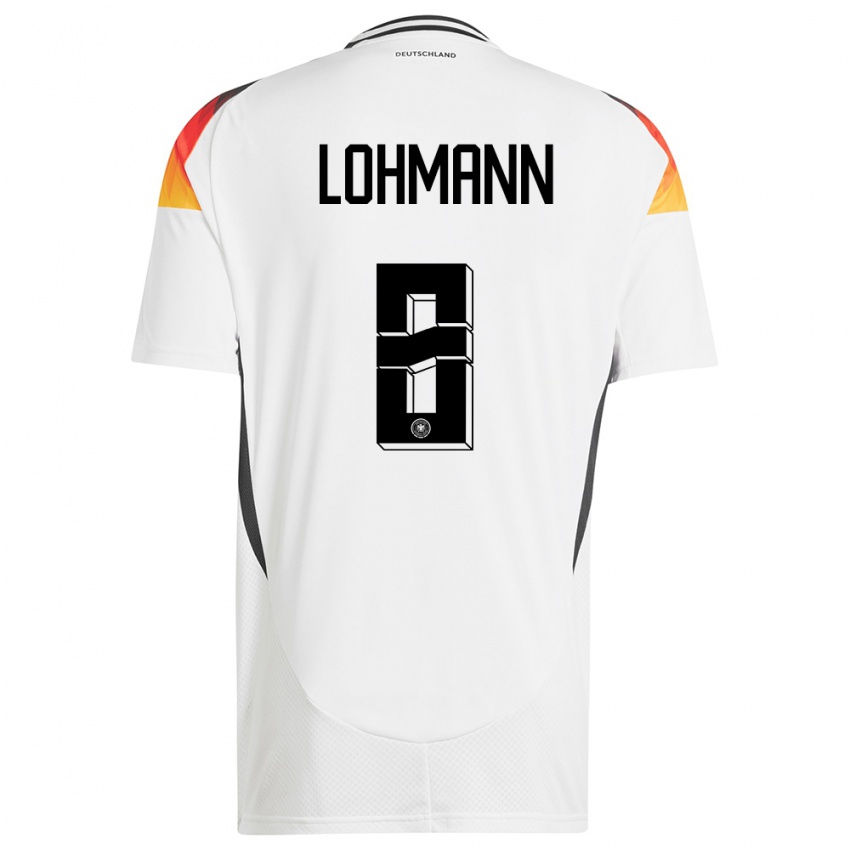 Criança Camisola Alemanha Sydney Lohmann #8 Branco Principal 24-26 Camisa