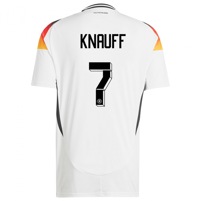 Criança Camisola Alemanha Ansgar Knauff #7 Branco Principal 24-26 Camisa