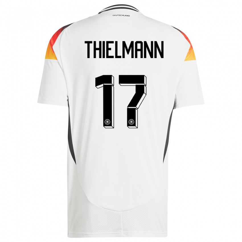 Criança Camisola Alemanha Jan Thielmann #17 Branco Principal 24-26 Camisa