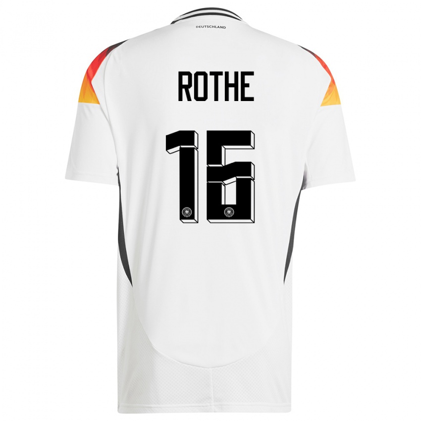 Criança Camisola Alemanha Tom Rothe #16 Branco Principal 24-26 Camisa