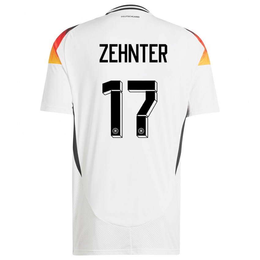 Criança Camisola Alemanha Aaron Zehnter #17 Branco Principal 24-26 Camisa