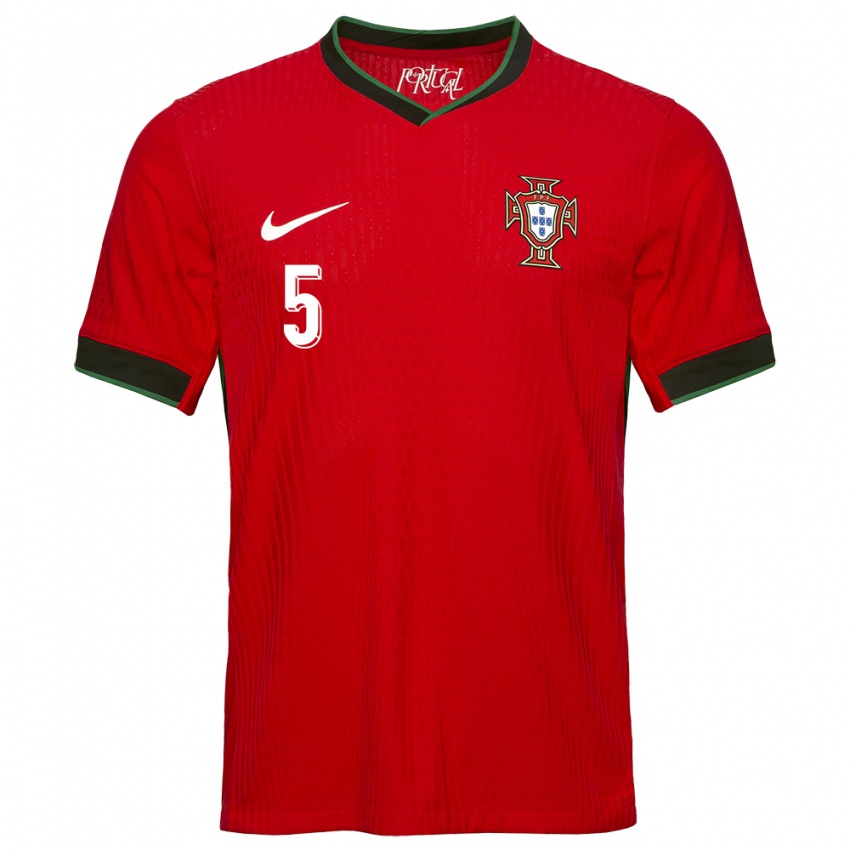 Criança Camisola Portugal Raphael Guerreiro #5 Vermelho Principal 24-26 Camisa