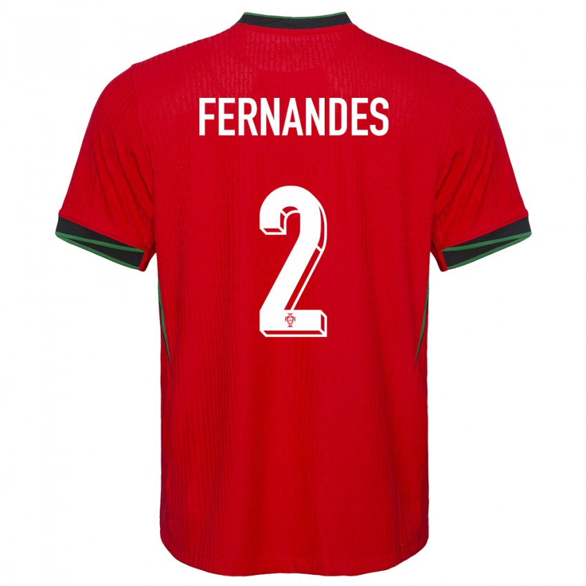 Criança Camisola Portugal Martim Fernandes #2 Vermelho Principal 24-26 Camisa