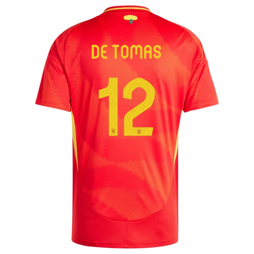 Criança Camisola Espanha Raul De Tomas #12 Vermelho Principal 24-26 Camisa
