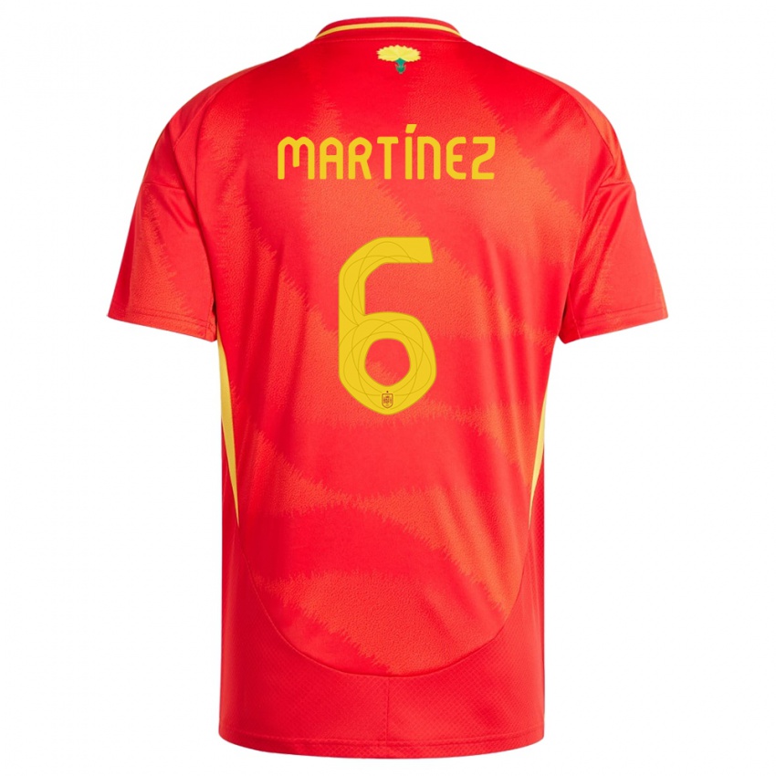 Criança Camisola Espanha Roger Martinez #6 Vermelho Principal 24-26 Camisa