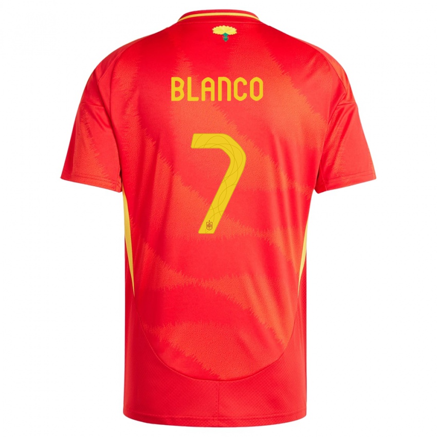 Criança Camisola Espanha Fabio Blanco #7 Vermelho Principal 24-26 Camisa