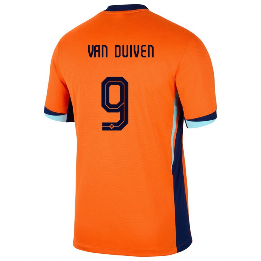 Criança Camisola Países Baixos Jason Van Duiven #9 Laranja Principal 24-26 Camisa