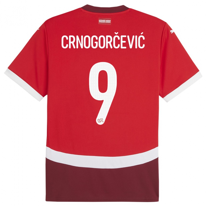 Criança Camisola Suiça Ana Maria Crnogorcevic #9 Vermelho Principal 24-26 Camisa