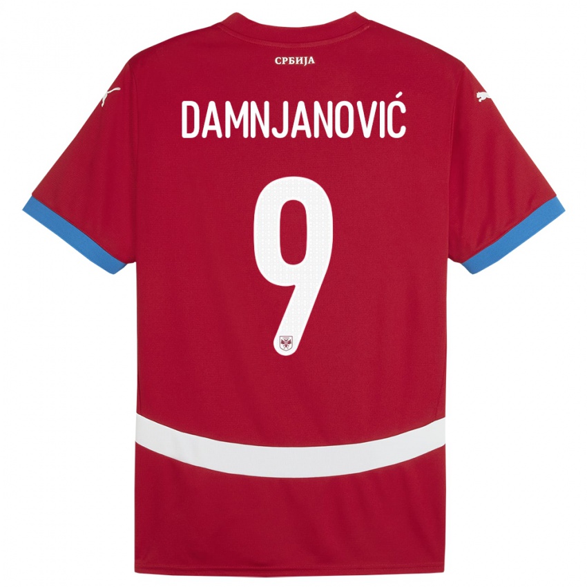 Criança Camisola Sérvia Jovana Damnjanovic #9 Vermelho Principal 24-26 Camisa
