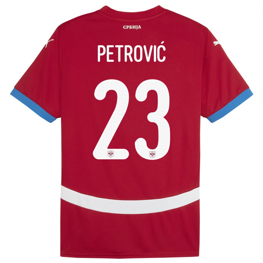Criança Camisola Sérvia Jovana Petrovic #23 Vermelho Principal 24-26 Camisa
