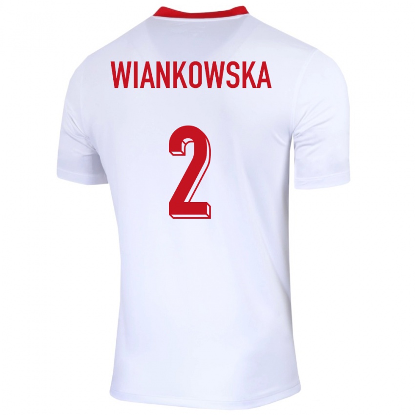 Criança Camisola Polónia Martyna Wiankowska #2 Branco Principal 24-26 Camisa
