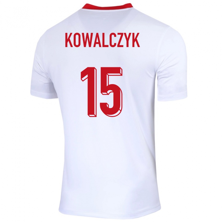 Criança Camisola Polónia Mateusz Kowalczyk #15 Branco Principal 24-26 Camisa
