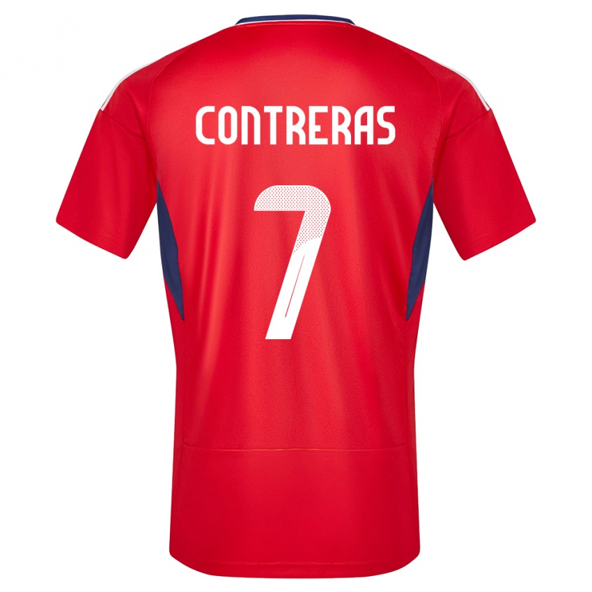 Criança Camisola Costa Rica Anthony Contreras #7 Vermelho Principal 24-26 Camisa