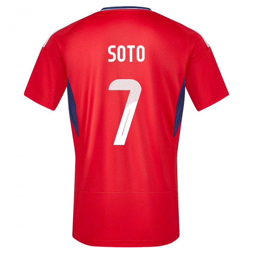 Criança Camisola Costa Rica Andrey Soto #7 Vermelho Principal 24-26 Camisa