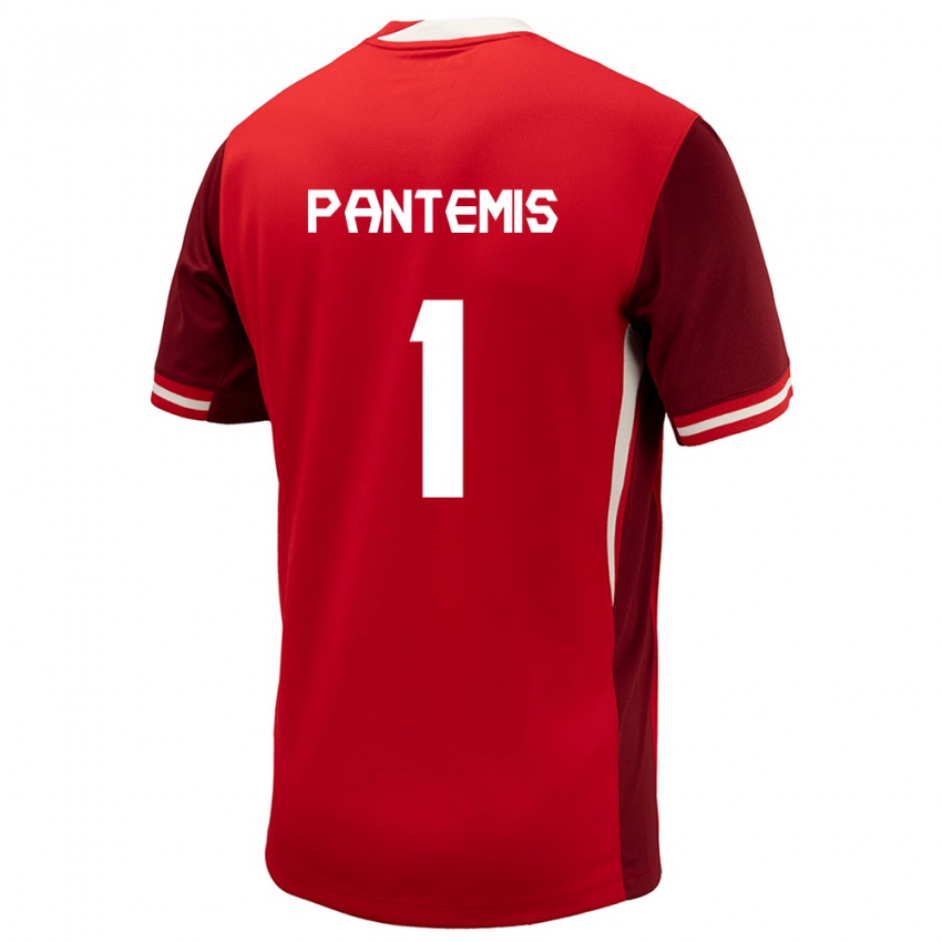 Criança Camisola Canadá James Pantemis #1 Vermelho Principal 24-26 Camisa