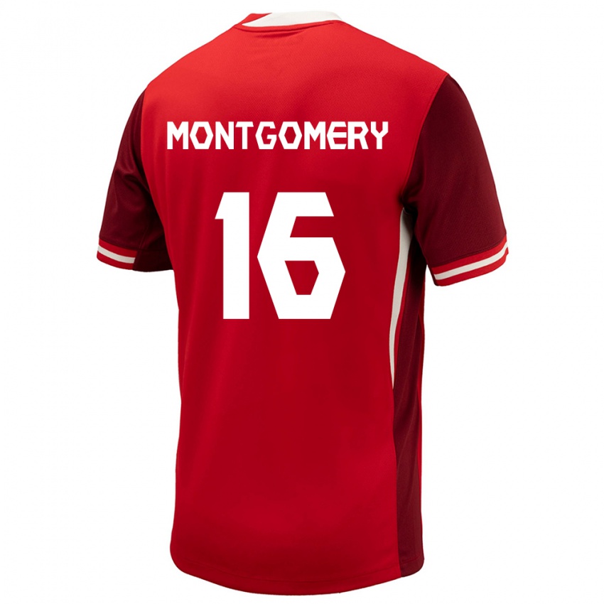 Criança Camisola Canadá Callum Montgomery #16 Vermelho Principal 24-26 Camisa