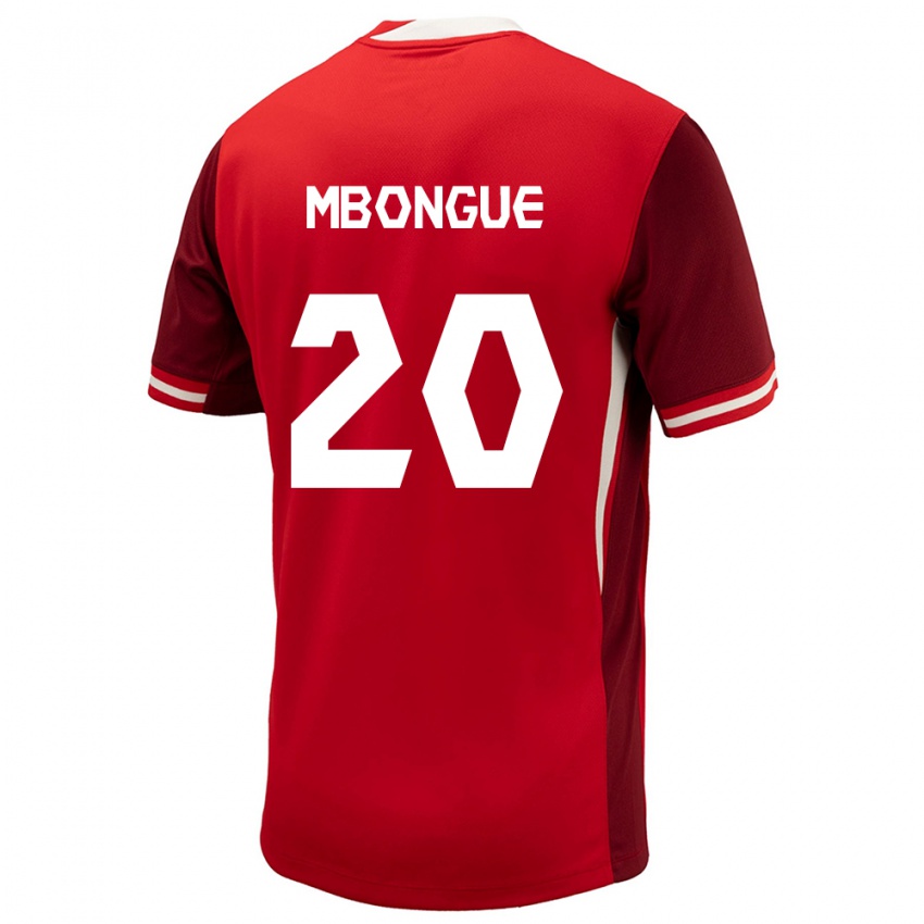Criança Camisola Canadá Hugo Mbongue #20 Vermelho Principal 24-26 Camisa