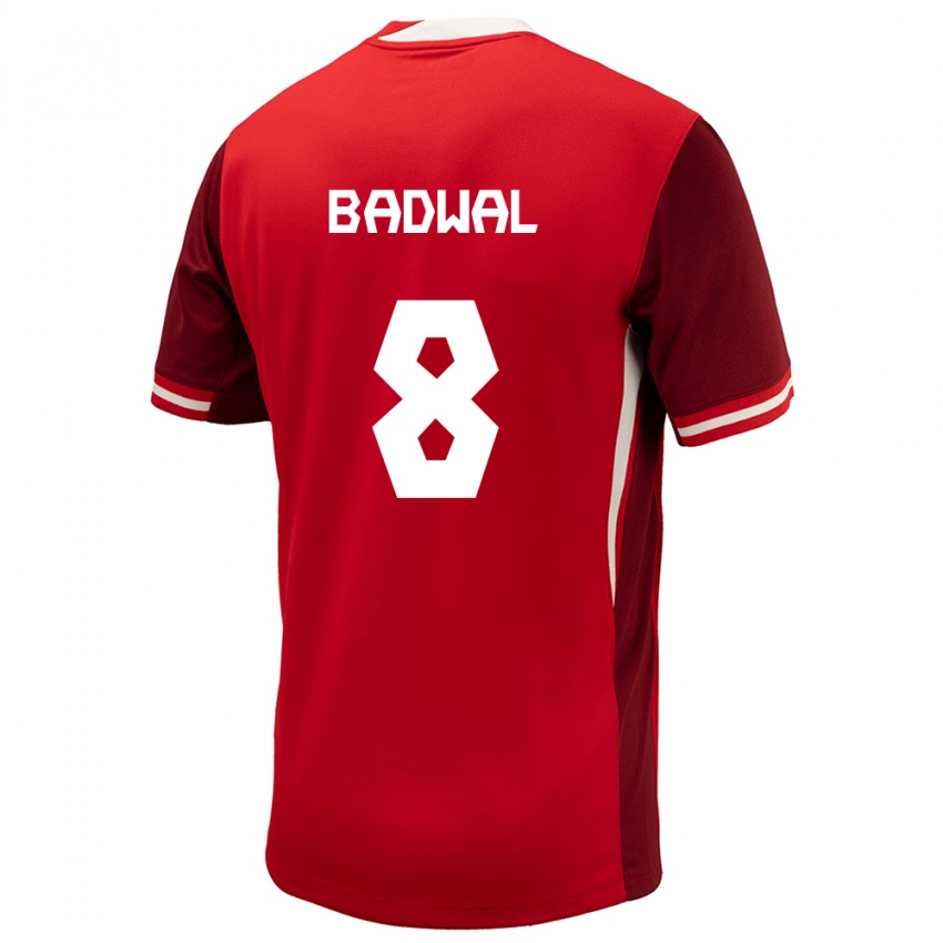 Criança Camisola Canadá Jeevan Badwal #8 Vermelho Principal 24-26 Camisa