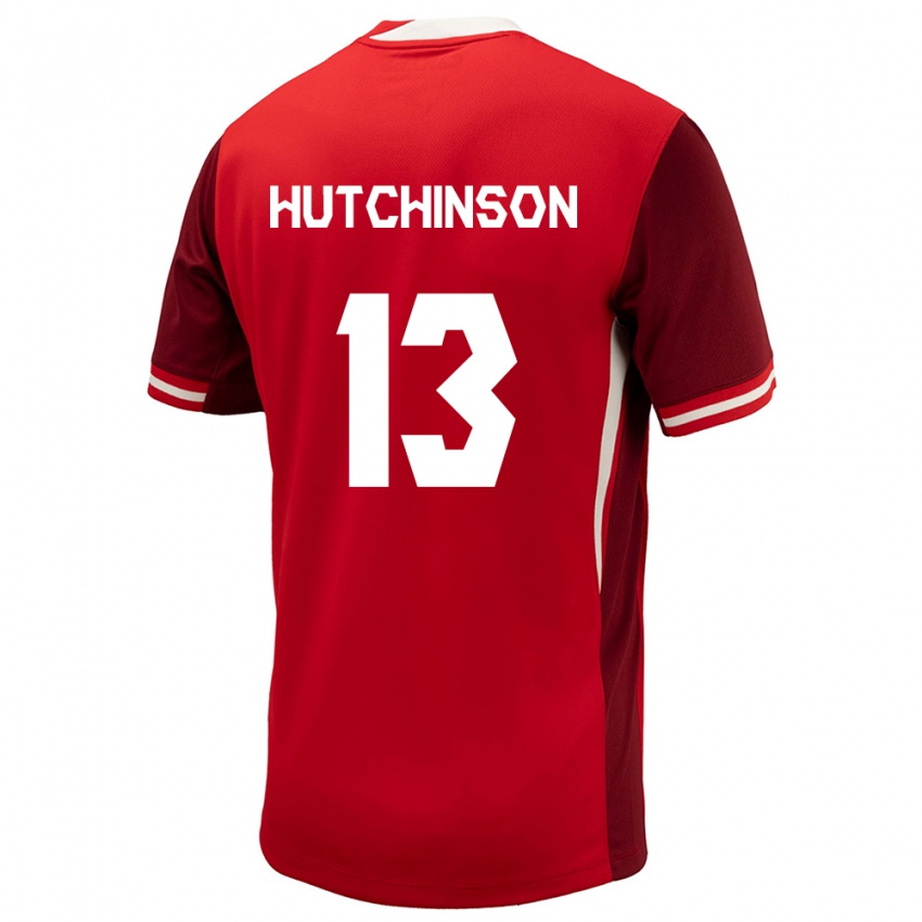 Criança Camisola Canadá Atiba Hutchinson #13 Vermelho Principal 24-26 Camisa