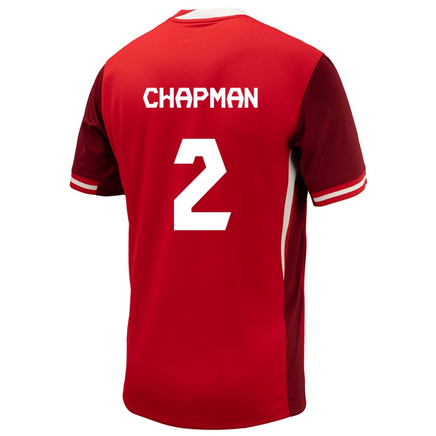 Criança Camisola Canadá Allysha Chapman #2 Vermelho Principal 24-26 Camisa
